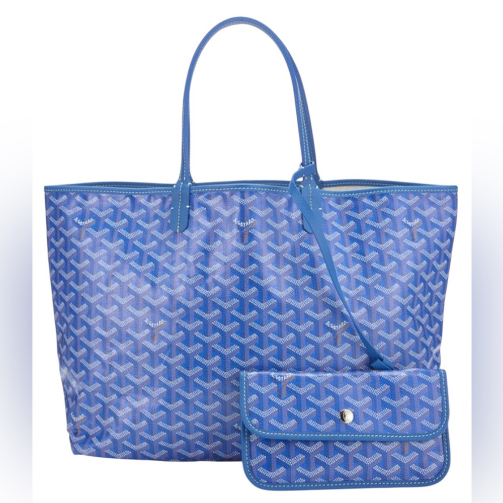 Goyard Saint Louis PM Goyardine Coated Canvas Reversible Tote Bag W/Pouch